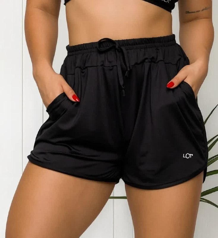 Short Soltinho Com Bolso Feminino Esportivo Academia Para Co
