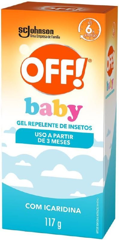 OFF! Baby Repelente de Mosquito com Icaridina, Protege por até 6h, Loção em Gel 117g