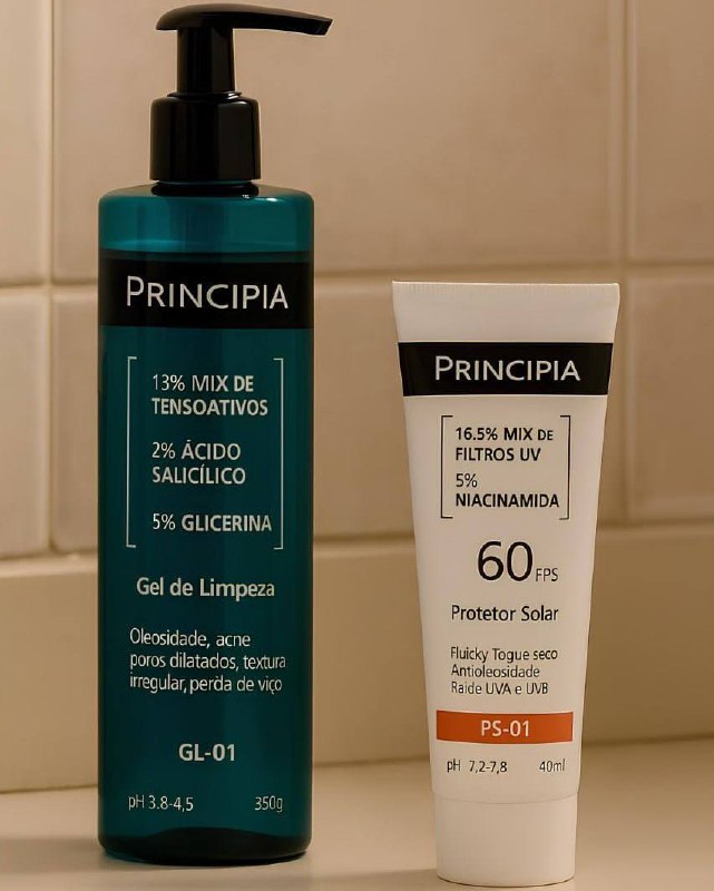 Principia Kit Gel De Limpeza Gl-01 + Protetor Solar Facial Ps-01 Fps 60