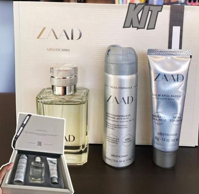 Kit Presente Zaad Masculino Boticário (3 Itens)