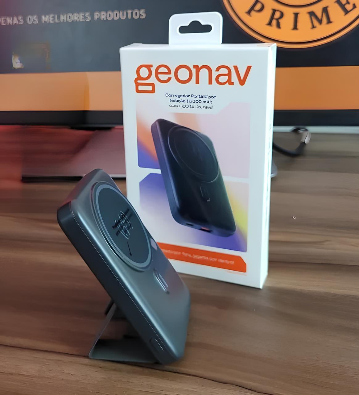 Geonav Power Bank, Carregador Portátil Universal por Indução 10.000mAh, Carregamento rápid...