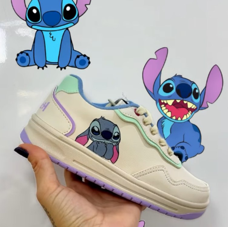 Tênis Infantil Stitch Menina Moda Casual Conforto Original