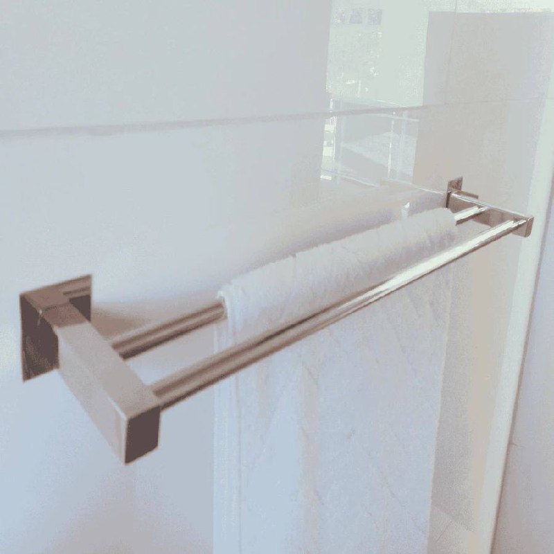 Porta Toalha Duplo 70cm Inox 304 Toalheiro Duplo para Banheiro Suporte Para Toalha de Banh...