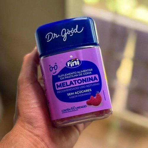 Melatonina Em Gomas Sabor Morango - 60 Gomas - Fini Dr Good