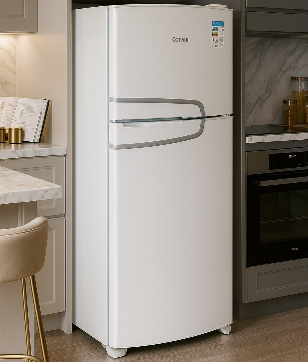 Consul Frost Free Duplex 340L White Refrigerator with Shelves Height Flex 110V CRM39ABANA ...