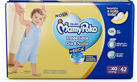 MamyPoko Fralda-Calça Dia&Noite Xg 42 Unidades