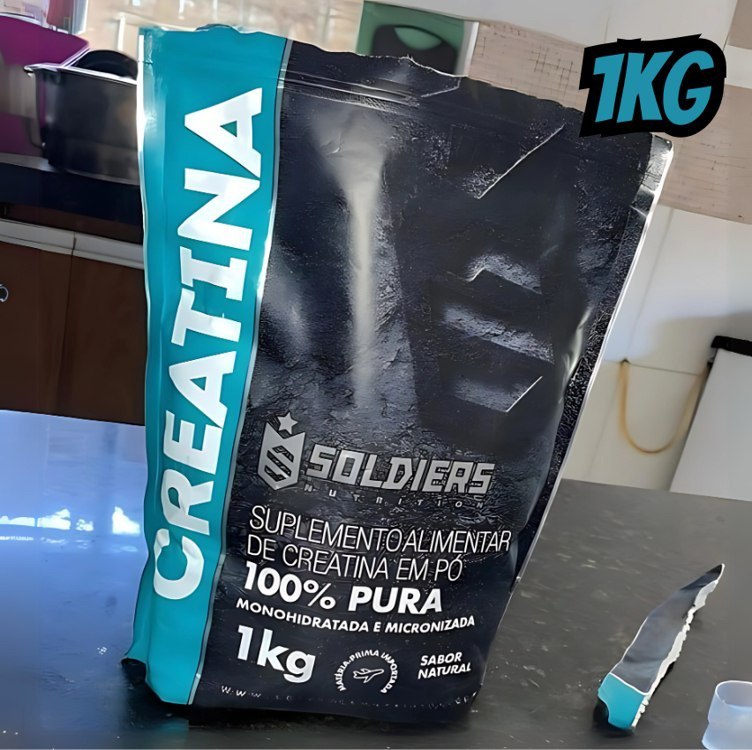 Creatina Monohidratada 500g Soldiers Nutrition Sabor Natural
