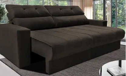 Sofá 3 Lugares Retrátil e Encosto Reclinável 190cm de Largura