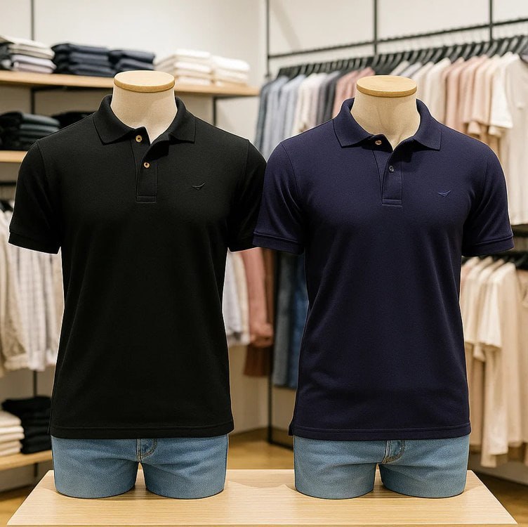 Kit 2 Camisa Camiseta Polo Masculina Slim Blusa Esportiva