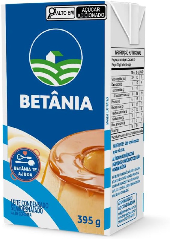 Betânia - Leite Condensado Semidesnatado 395g