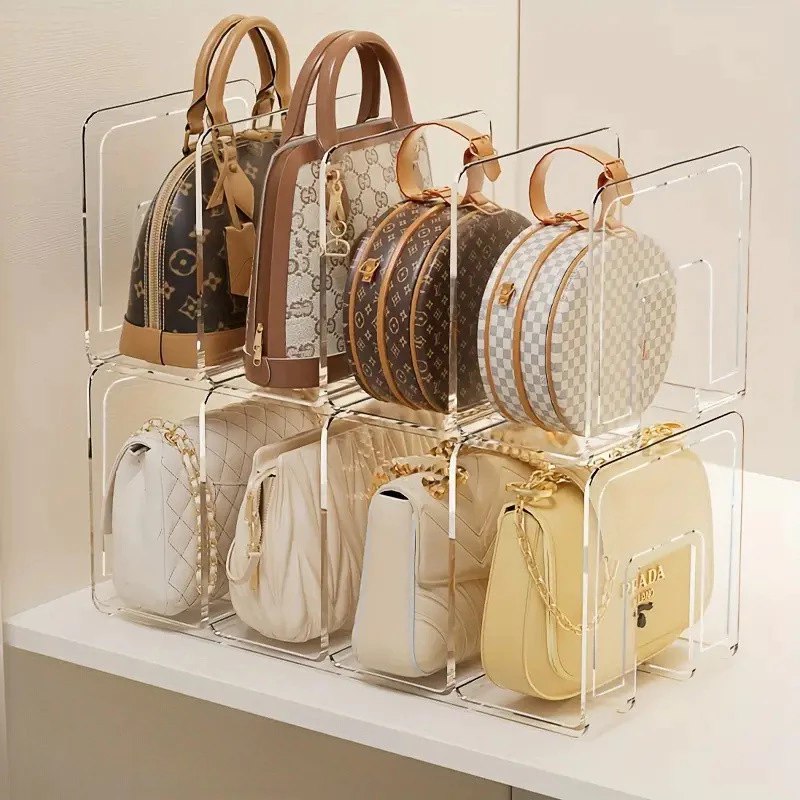 Organizador Acrilico Escritorio Estante Sala Multiuso Livros Bolsa Clutch Carteira Paramou...