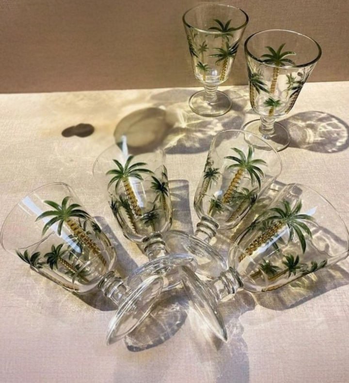 LYOR - Conjunto 6 Taças de Cristal Palm Hand Painting 240ml
