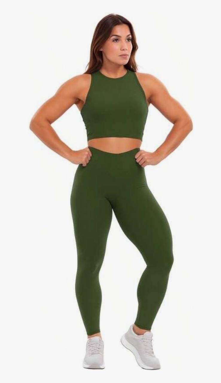 Conjunto Blackout Zero Transparência Legging E Cropped