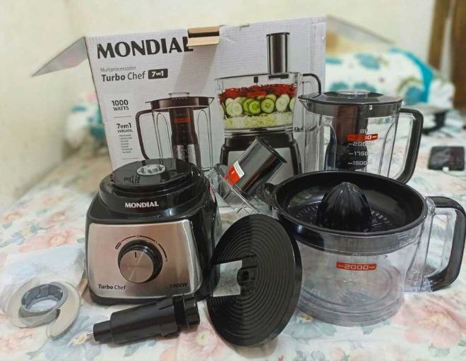 Multiprocessador Turbo Chef 7 em 1, Mondial, Preto, 1000W, 110V - MPN-01-BE