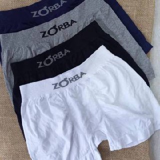 Kit com 4 Cuecas Boxer Algodão Sem Costura Zorba (BR, Alfa, G, Regular, Preto/Marinho/Mesc...