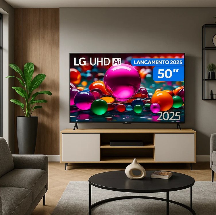 Smart TV 50" LG 4K Ultra HD 50UA8550PSA webOS 25 AI Processor 4K Gen8 com Alexa 3 HDMI