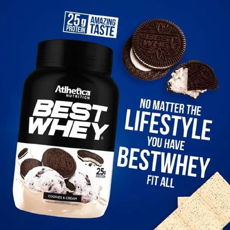 Best Whey Protein Athletica Nutrition 900g Cookies & Cream
