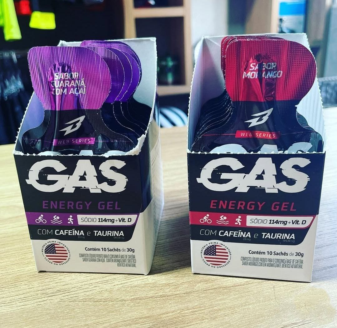 Kit 4x Caixas Gas Gel Energético 40 Sachês Bodyaction Sabor Guaraná Com Açaí/morango