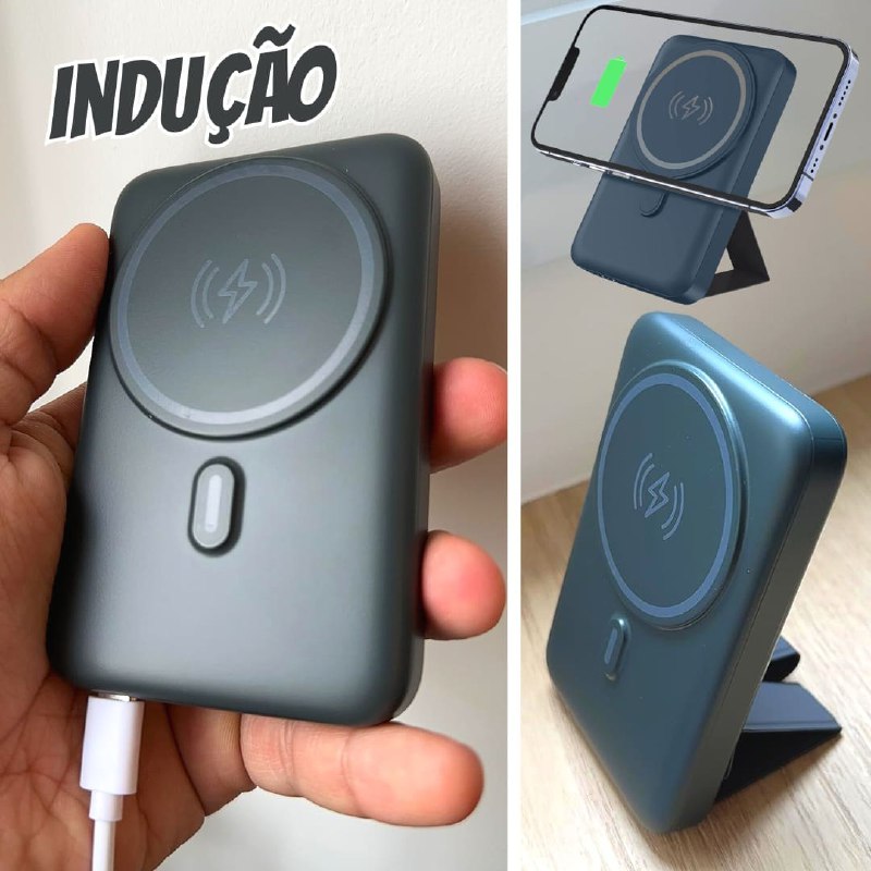 Geonav Power Bank, Carregador Portátil Universal por Indução 10.000mAh, Carregamento rápid...