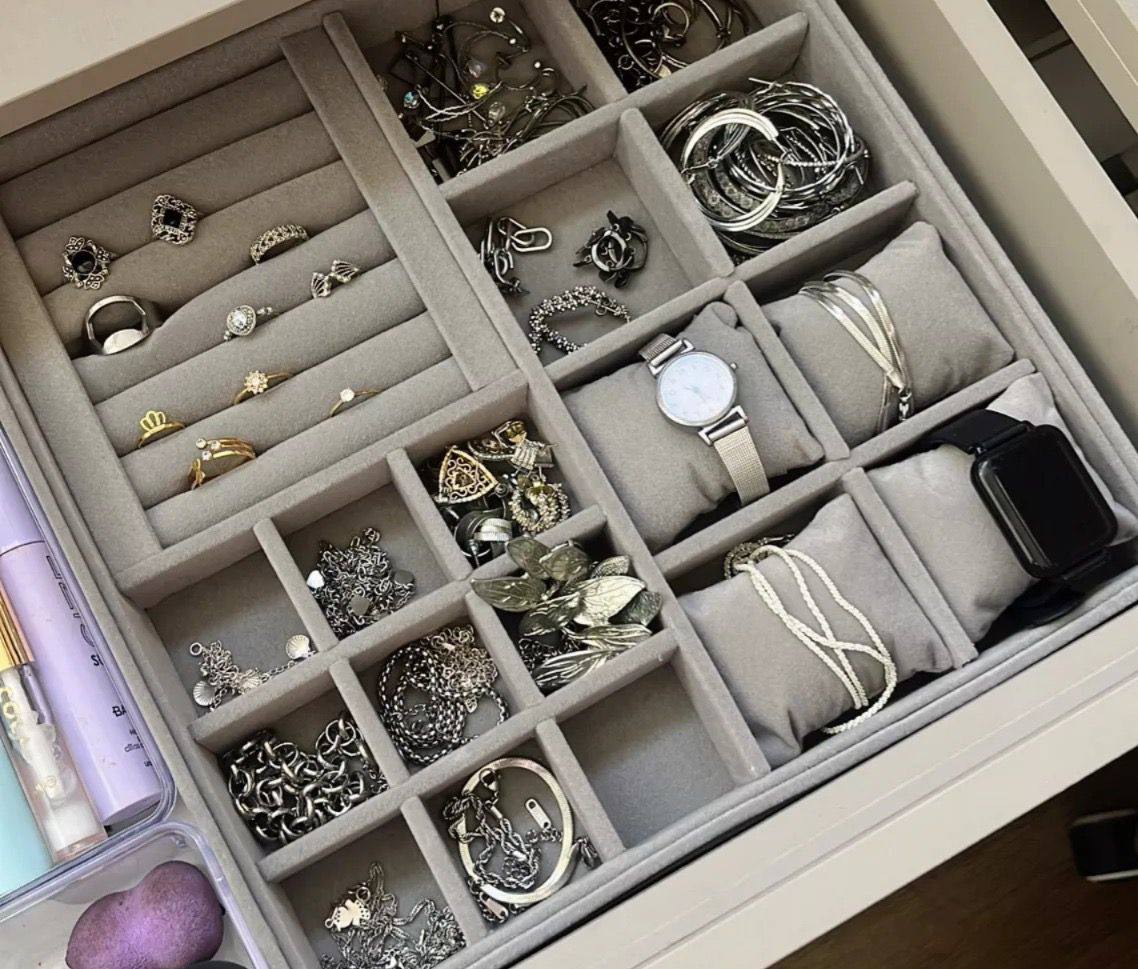 Organizador Caixa Porta Joias E Acessóros Para Gavetas Armário Guarda Roupa