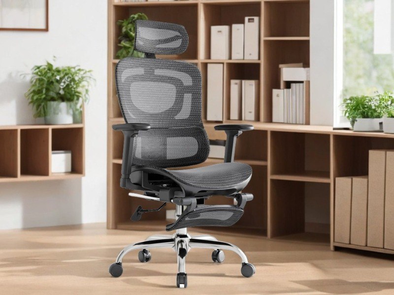 Cadeira De Escritório Ergonômica Bt07 Luvinco Malha Respirável Com Suporte Lombar Adaptáve...