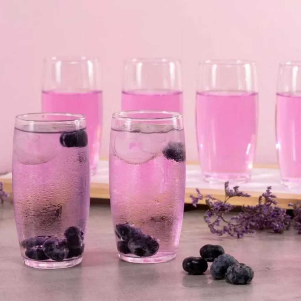 Kit Copos Long Drink 300ml Vidro 6 Peças Transparente Agua Suco Refrigerante Drinks Nadir