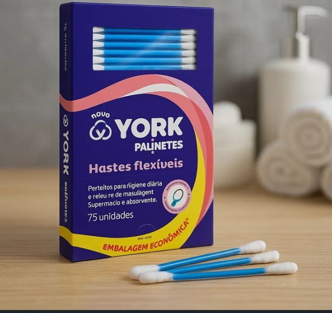 York Hastes Flexíveis De Algodão Palinetes 75 Unidades