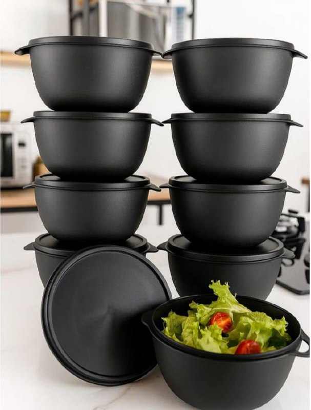 Kit Potes Plásticos 10 unidades BOWL Marmitas