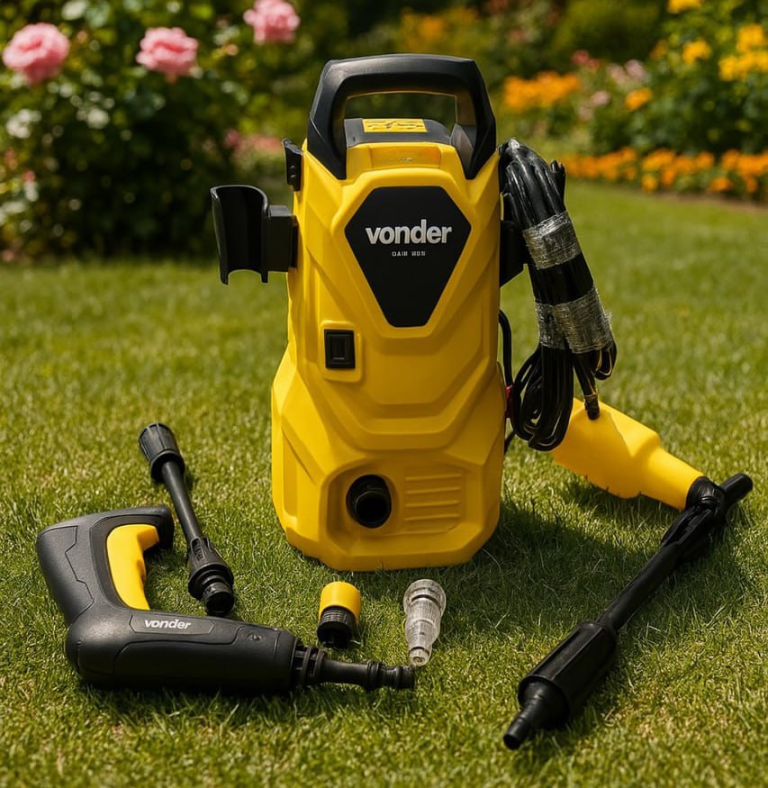 Lavadora De Alta Pressão Vonder Leve Lav1300 Amarela E Preta De 1200w