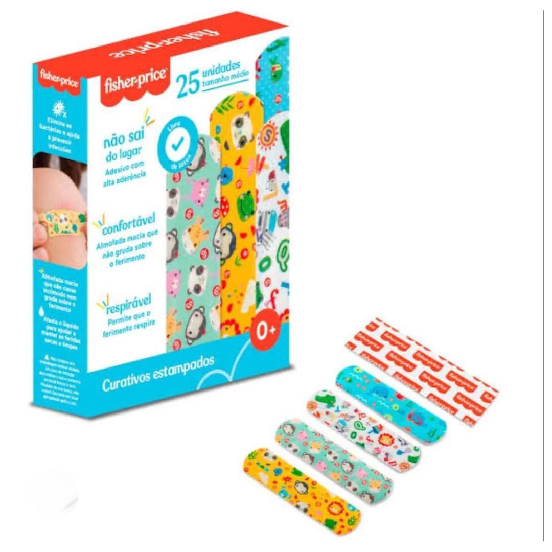 Multikids Curativo Estampado - Caixa Com 25 - Fisher Price - Hc483