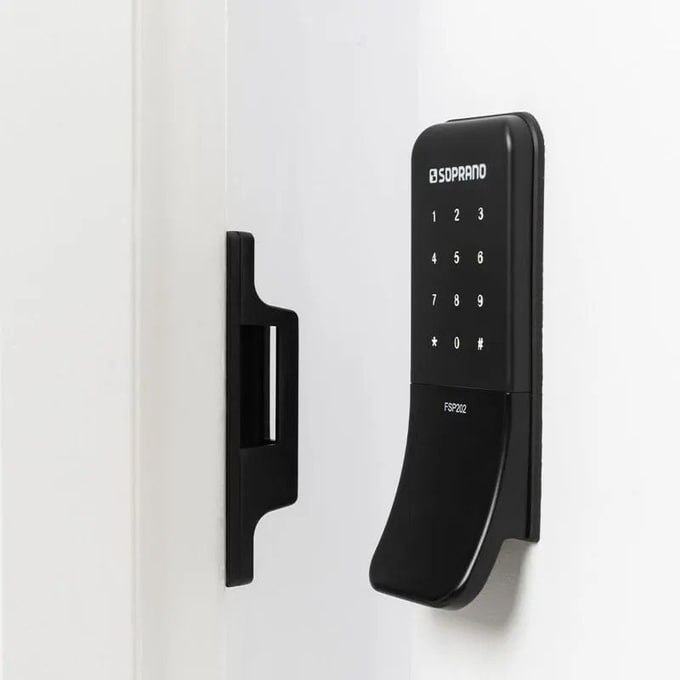 Fechadura Digital De Sobrepor Fsp202 Preto - Soprano
