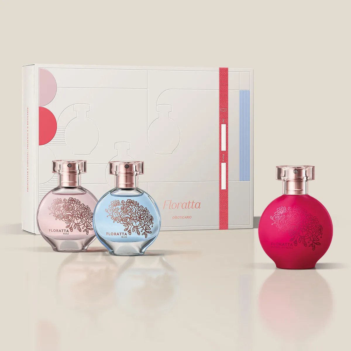 Perfume Floratta Colônia Spray 30 Ml - Presente (3 Itens)