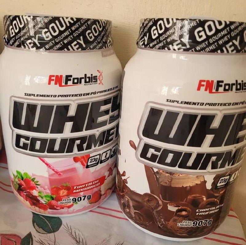Suplemento En Pó Fn Forbis Proteínas Sabor Milkshake De Morango X 907g