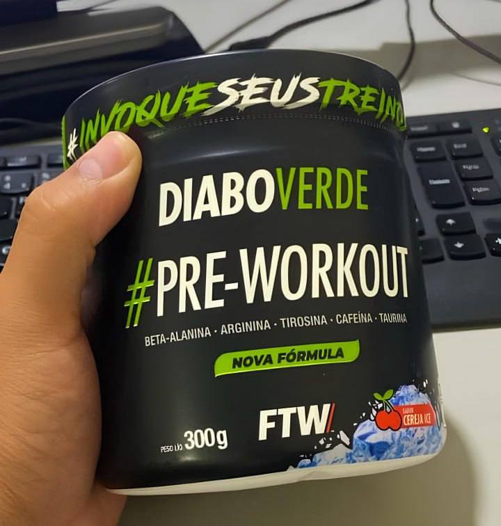 FTW Pré-Treino Diabo Verde - Energia Extrema, Força e Foco - Potência Hardcore com Cafeína...