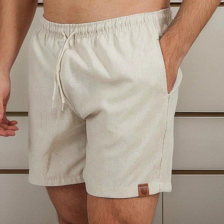 Short De Linho Masculino Bermuda Leve Praia Verao Novidade