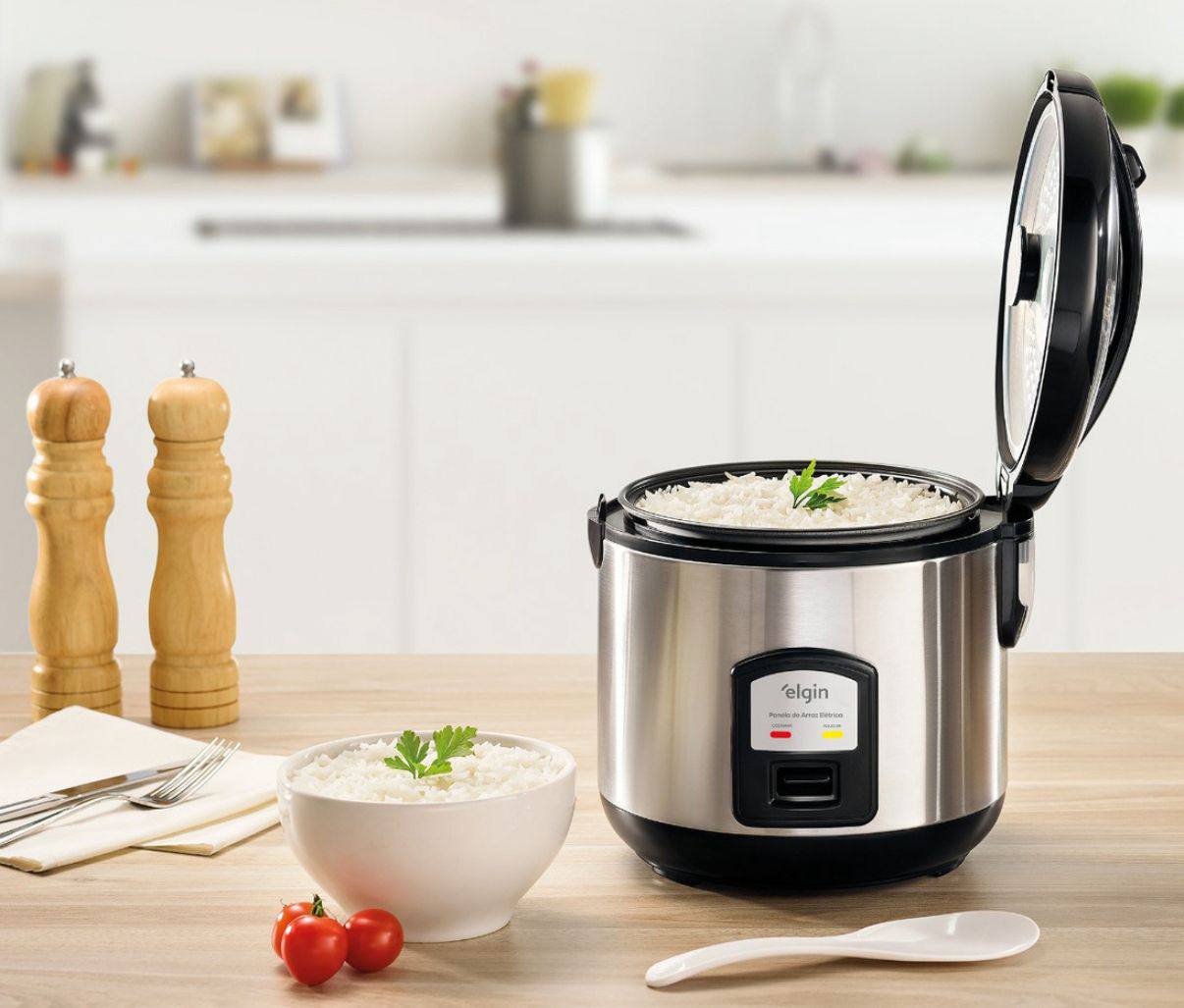 Panela Arroz Eletrica 10 Xicaras Inox 700w Rizzo Elgin