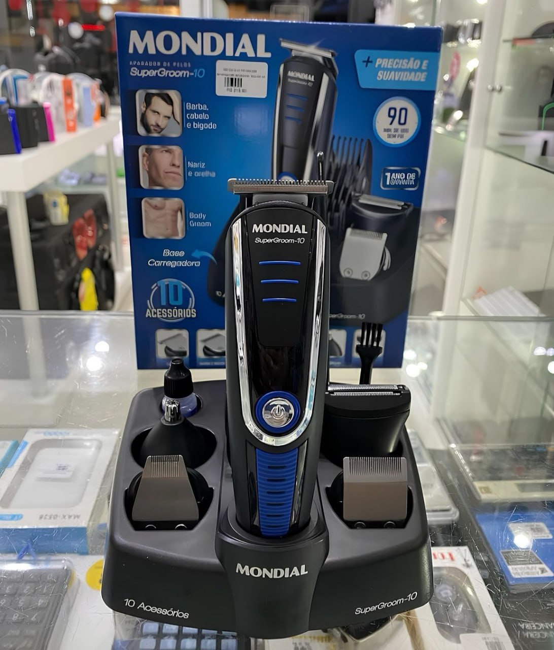 Aparador De Pelos Super Groom 10 Mondial 6w Bivolt Bg-03
