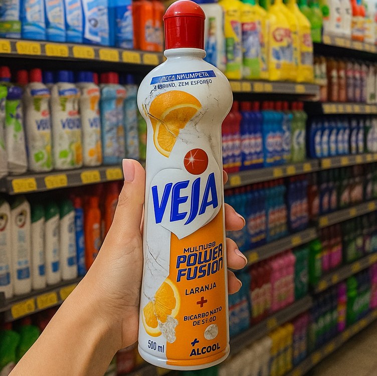 Veja Desinfetante Multiuso Power Fusion Coco 500Ml Branco/Vermelho
