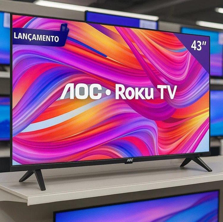 Smart TV 43" Full HD DLED AOC 43S5045/78G VA Wi-Fi 3 HDMI 1 USB
