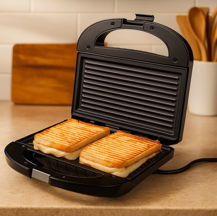 Sanduicheira Multilaser Acabamento Inox Ce164 Potência 750w Cor Preto Voltagem
