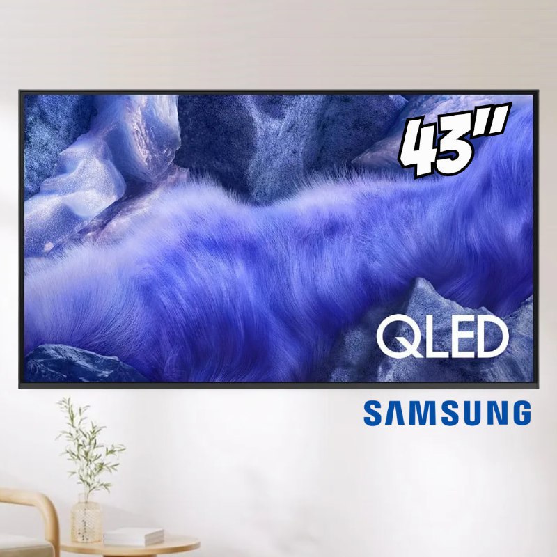 Samsung Vision AI TV 43" QLED 4K QEF1 2025, Pontos Quânticos, Processador com AI, Art Stor...