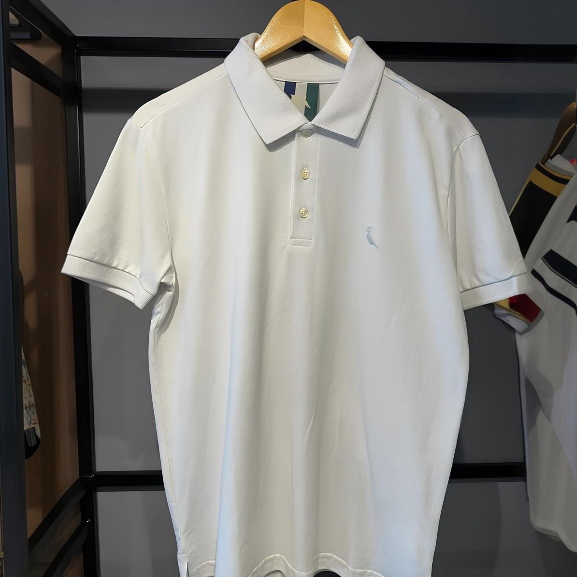 Camisa Polo Reserva Reta Piquet Logo Branca