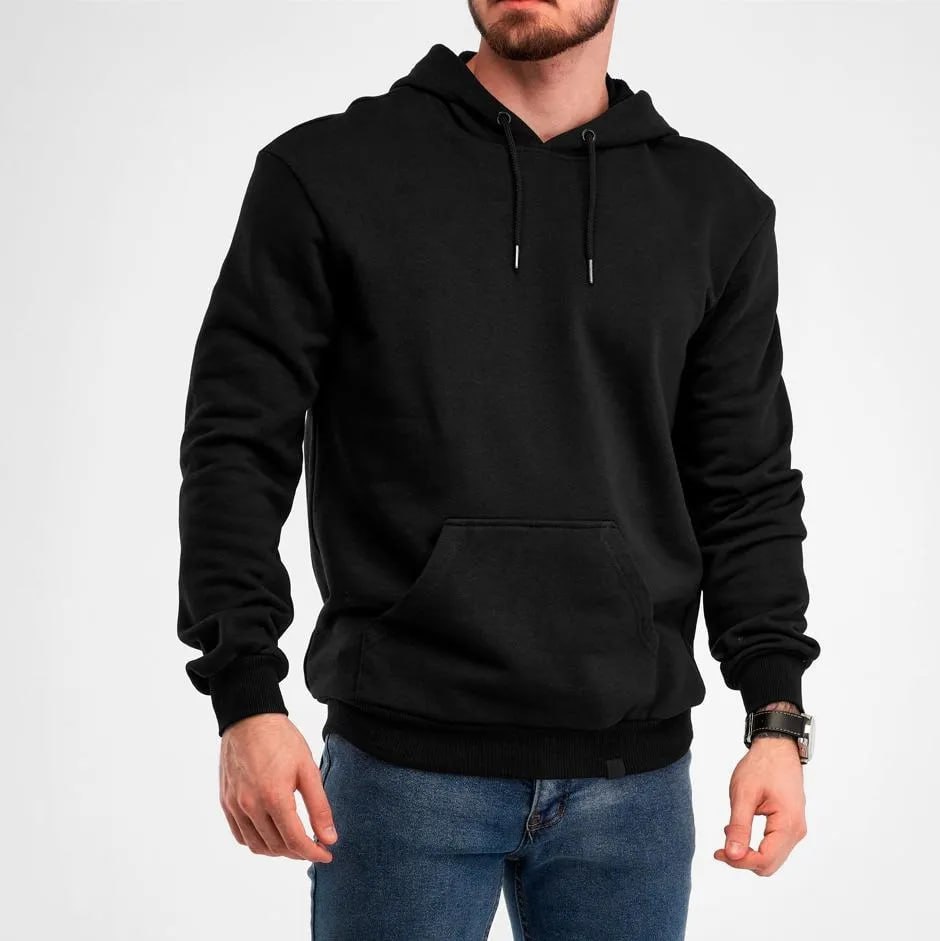Moletom Unissex Capuz Blusa De Frio Algodão Canguru Casaco