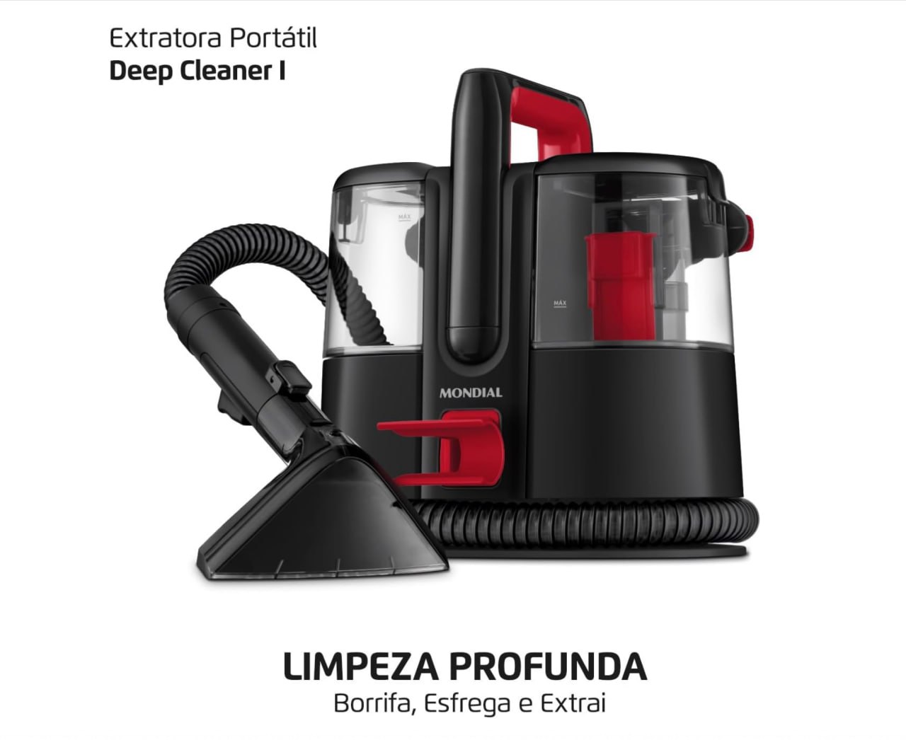Extratora e Higienizadora Portátil Deep Cleaner I da Mondial 1650W (EXP-01-R/220v)