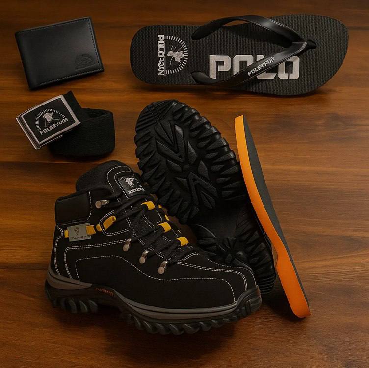 Kit Bota Masculina Adventure Coturno Botina + Brindes Oferta