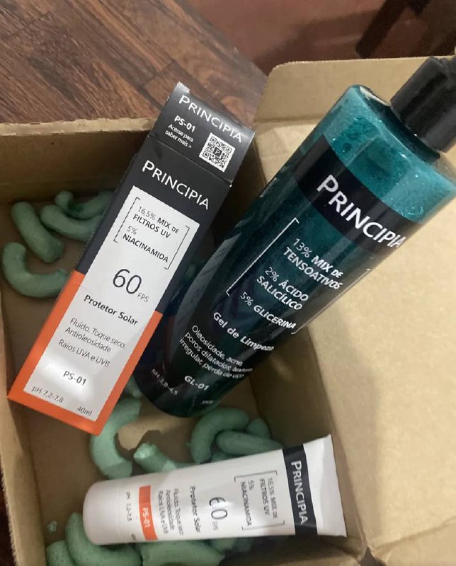 Principia Kit Gel De Limpeza Gl-01 + Protetor Solar Facial Ps-01 Fps 60