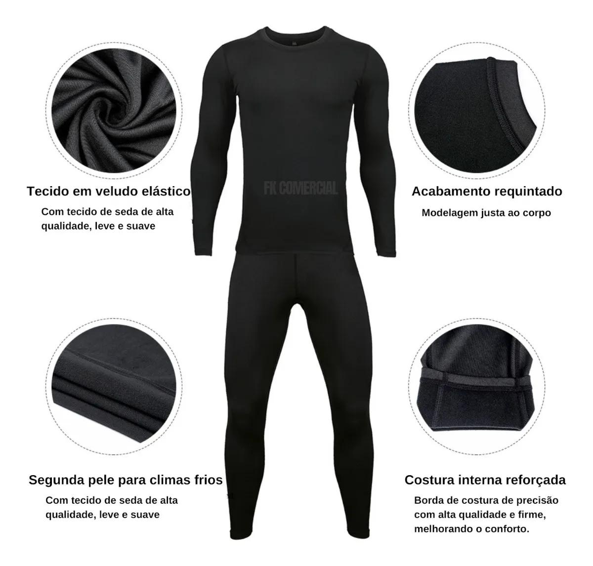 Conjunto Segunda Pele Térmica Flanelado para Frio