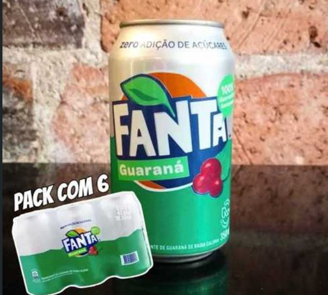 Pack de Fanta Guaraná Zero 350ml 6 unidades