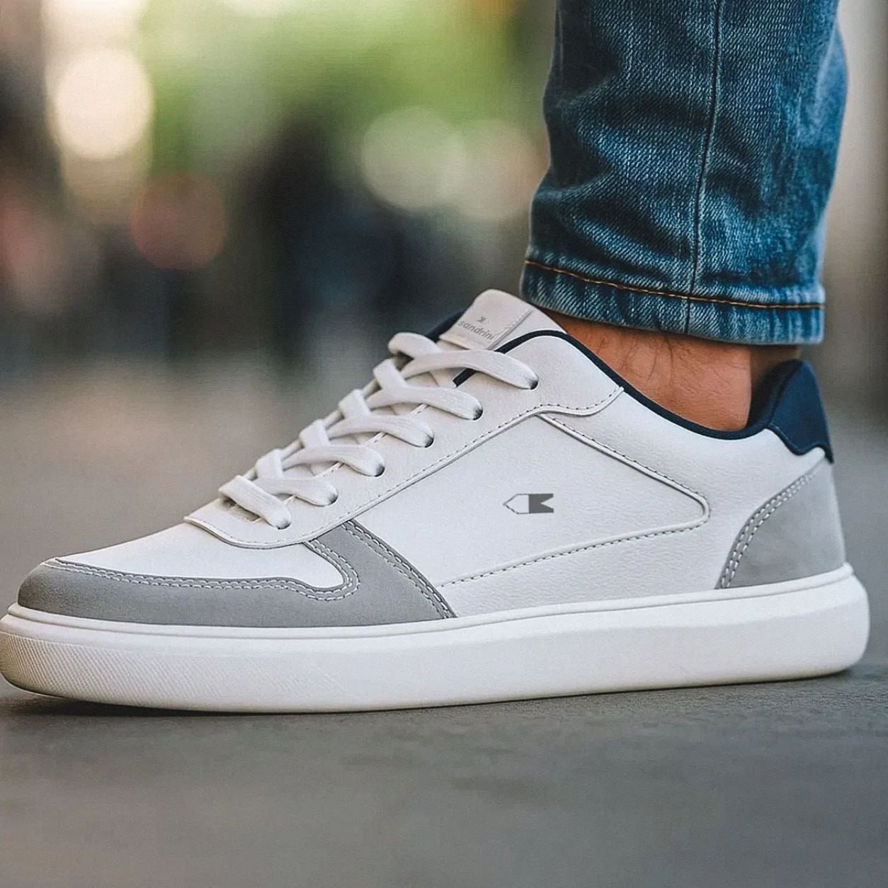 Tênis Sapatenis Masculino Sandrini Evoke Lite Branco Couro