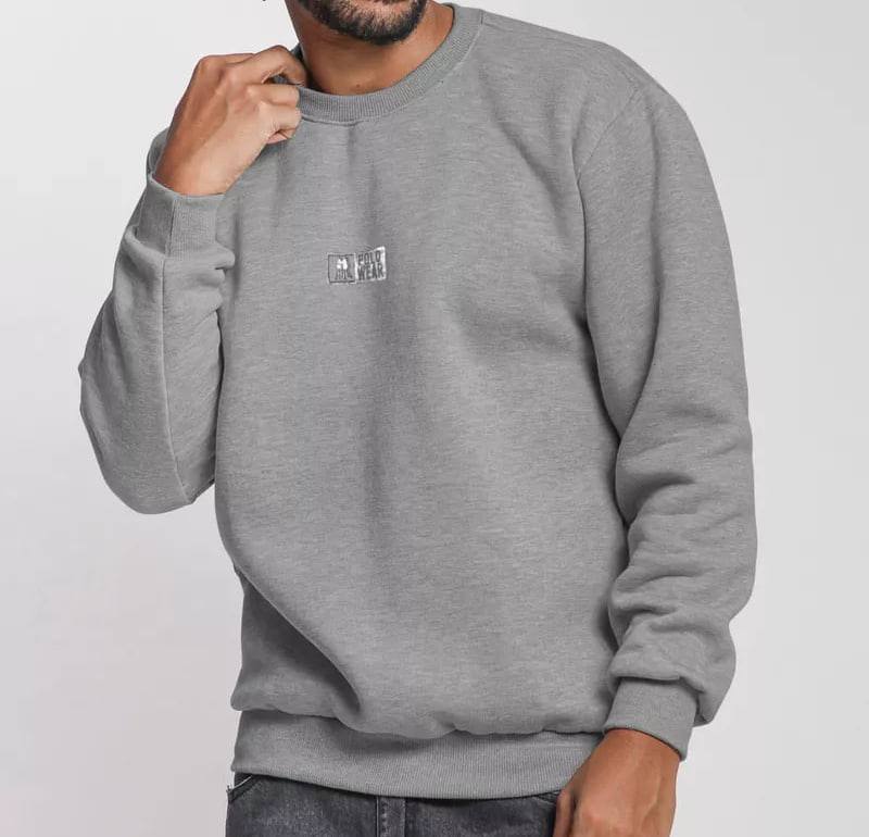 Blusa Masculina Moletom Polo Wear Cinza Medio